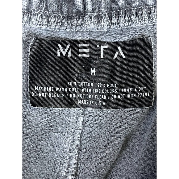 Meta Mens M Jogger Sweatpants Elastic Waist Drawstring Pocket Graphic Print‎ - Picture 7 of 12